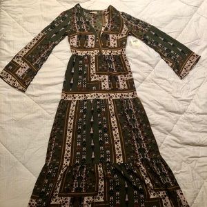 Altar’d State Olive Boho Maxi Dress